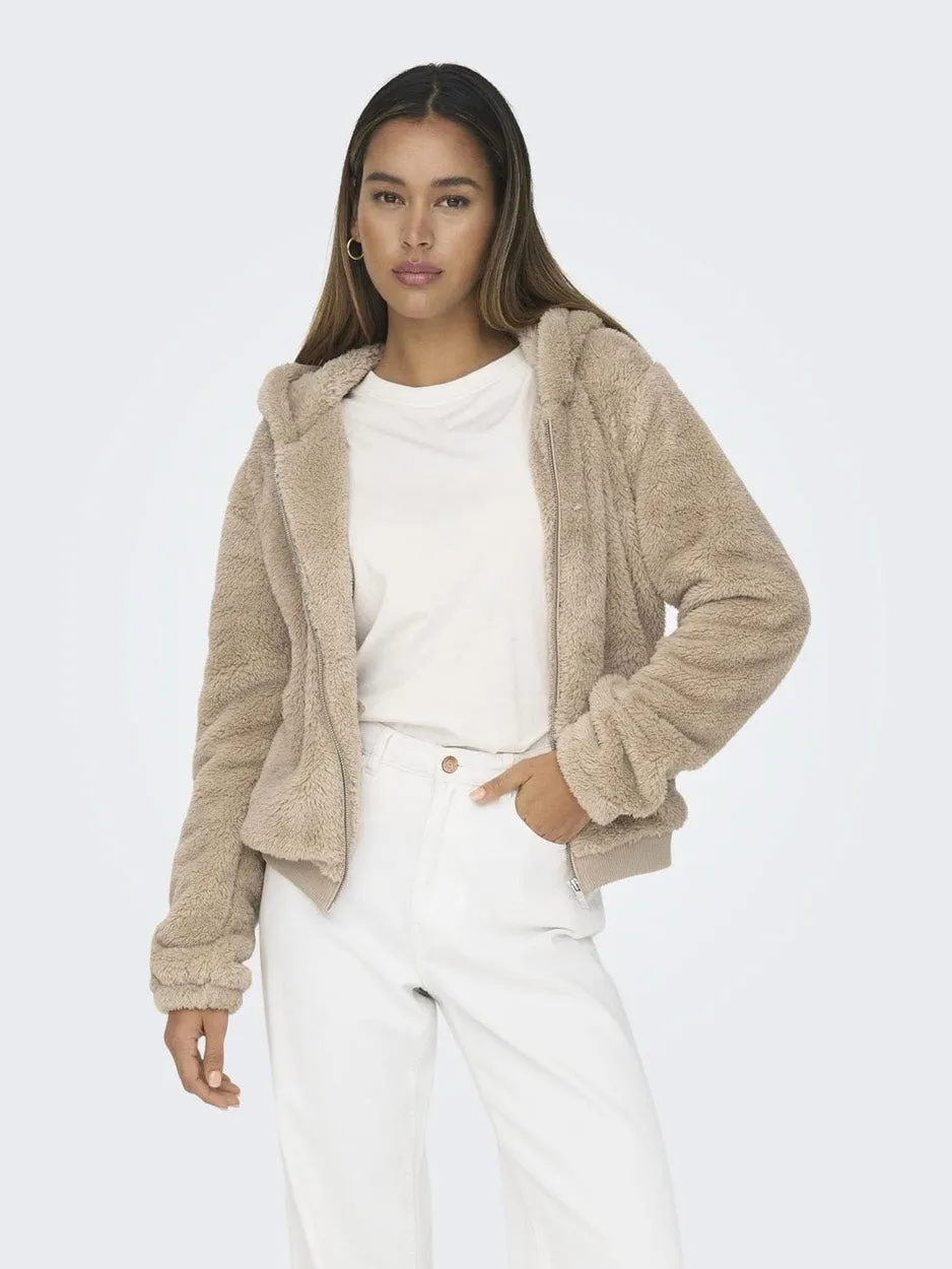 Onlnewanna Contact Sherpa Jkt Otw N - Beige