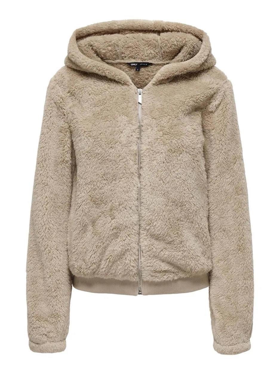 Onlnewanna Contact Sherpa Jkt Otw N - Beige