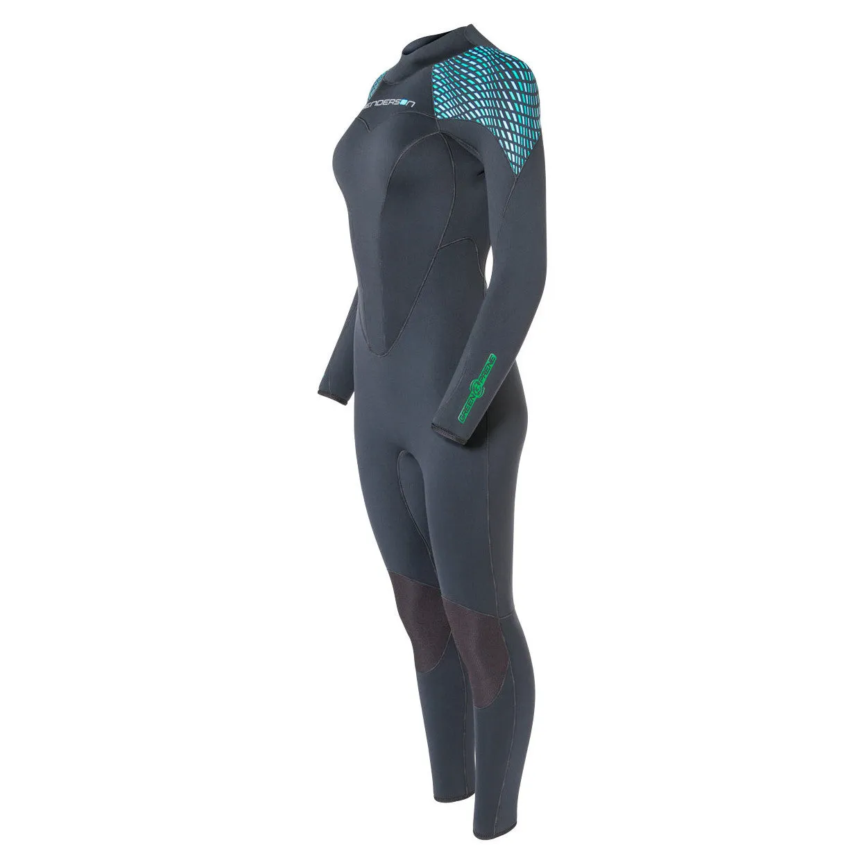 Open Box Henderson 5mm Womens Greenprene Back Zip Full Wetsuit - Black - 8