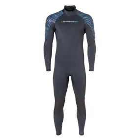 Open Box Henderson Mens 5mm Greenprene Back Zip Full Wetsuit-Black/Blue/Silver-2XLS