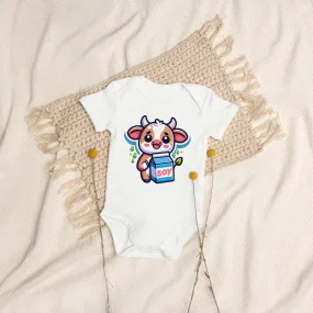 Organic Cotton Baby Bodysuit Soy Milk Enthusiast