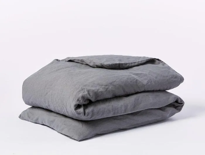 Organic Relaxed Linen Slate Bedding by Coyuchi