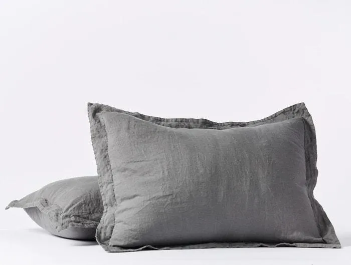 Organic Relaxed Linen Slate Bedding by Coyuchi