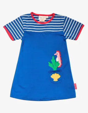 Organic Seahorse Applique T-Shirt Dress