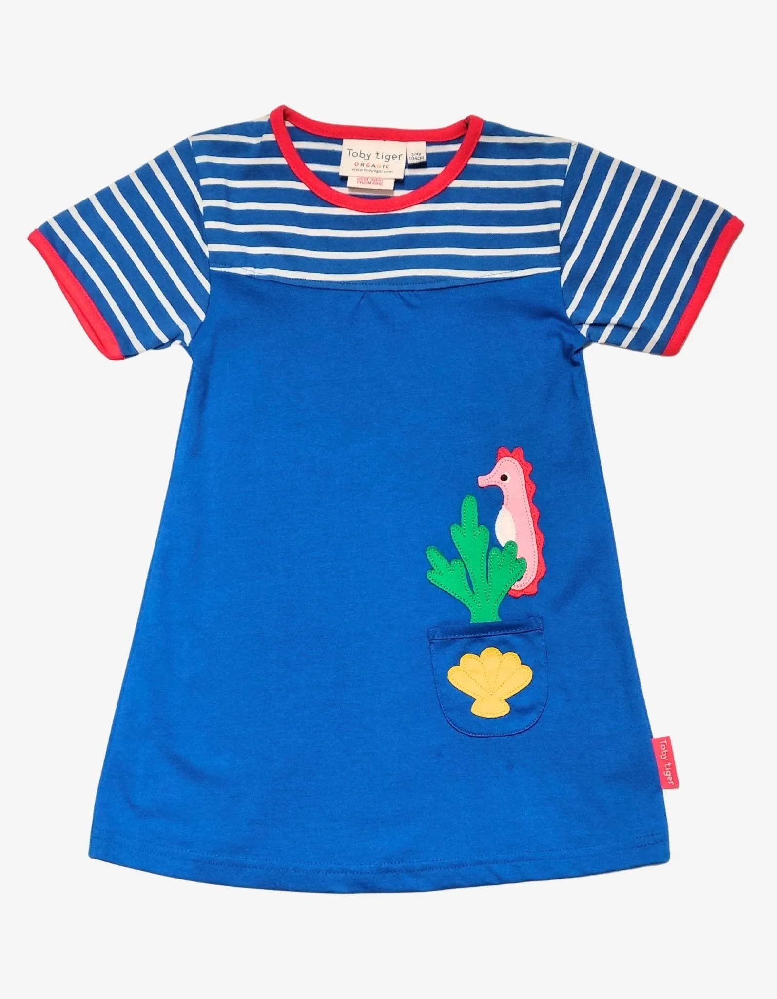 Organic Seahorse Applique T-Shirt Dress