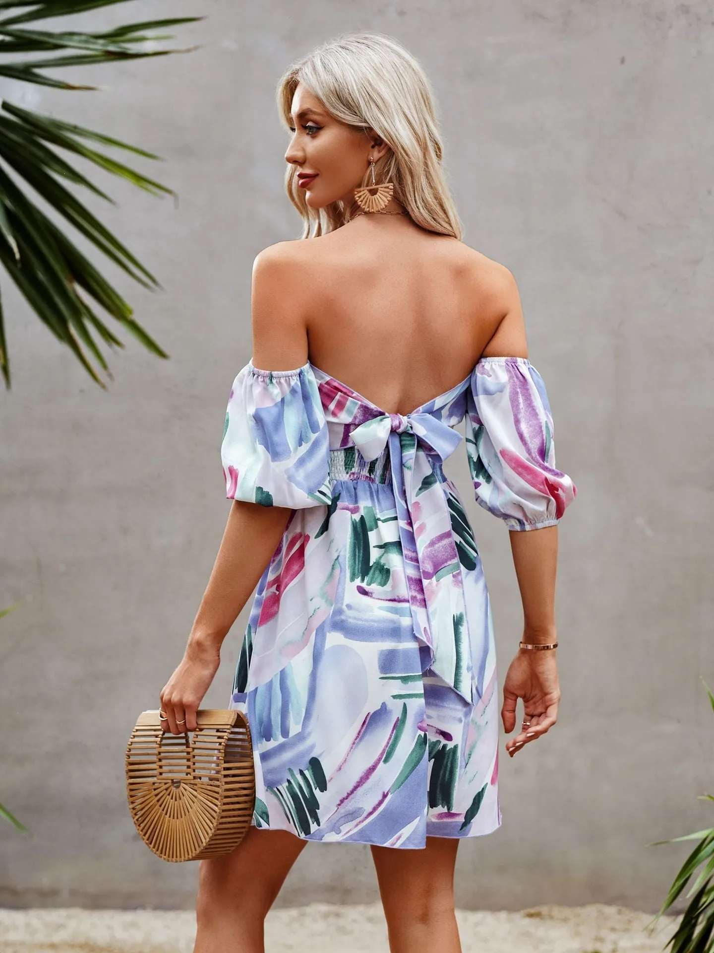 Palmetto Smocked Off The Shoulder Dress