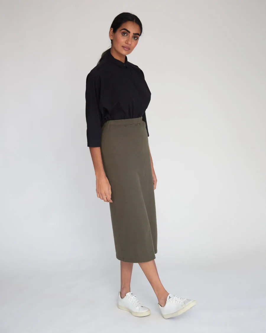 Pam Organic Cotton Skirt In Army