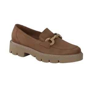 Paul Green Tan  Suede Chunky Loafer 1043