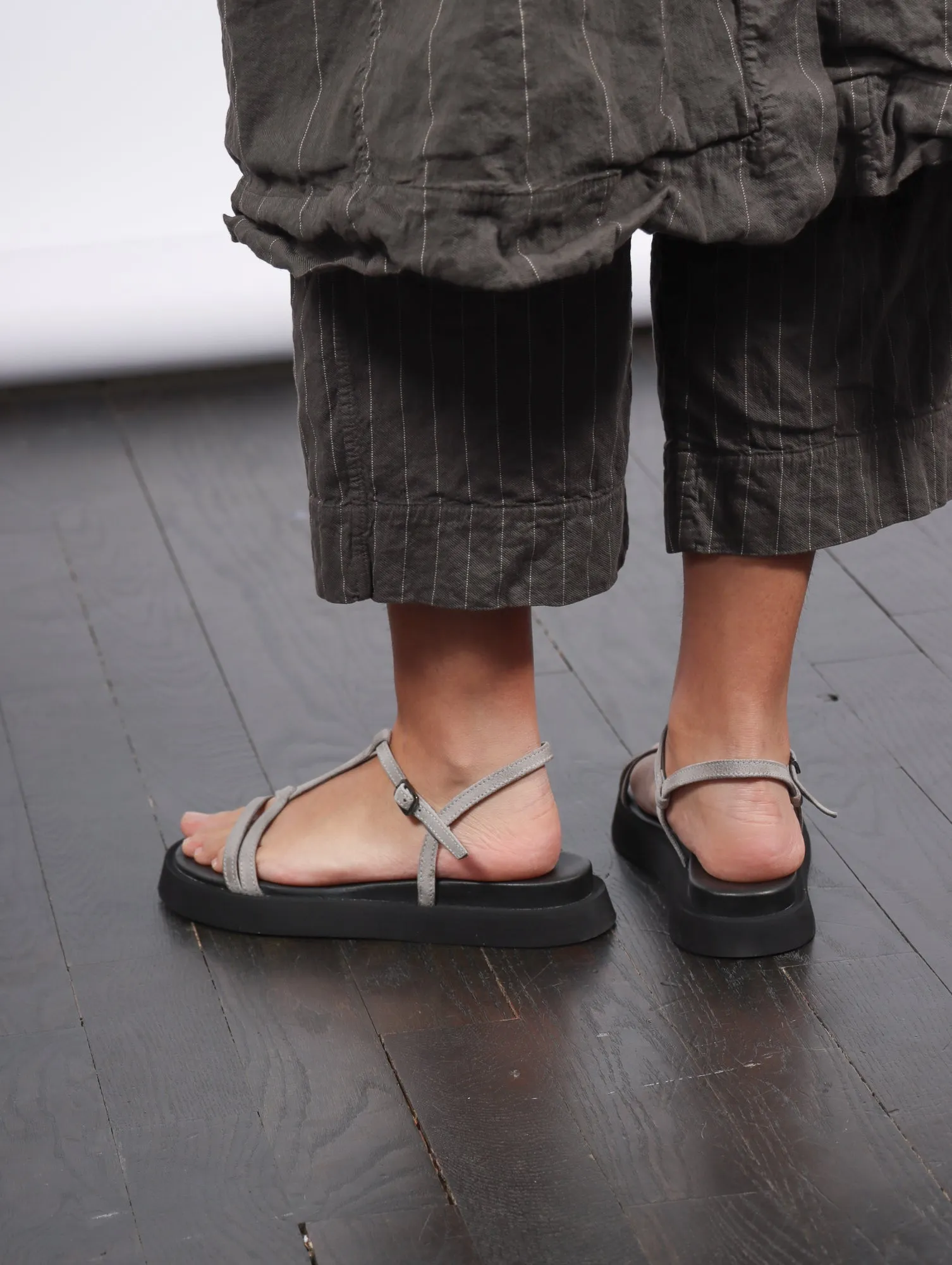 Platform Sandals in Tan Suede by Lofina