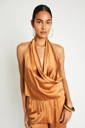 POPPY SILK TOP - COPPER