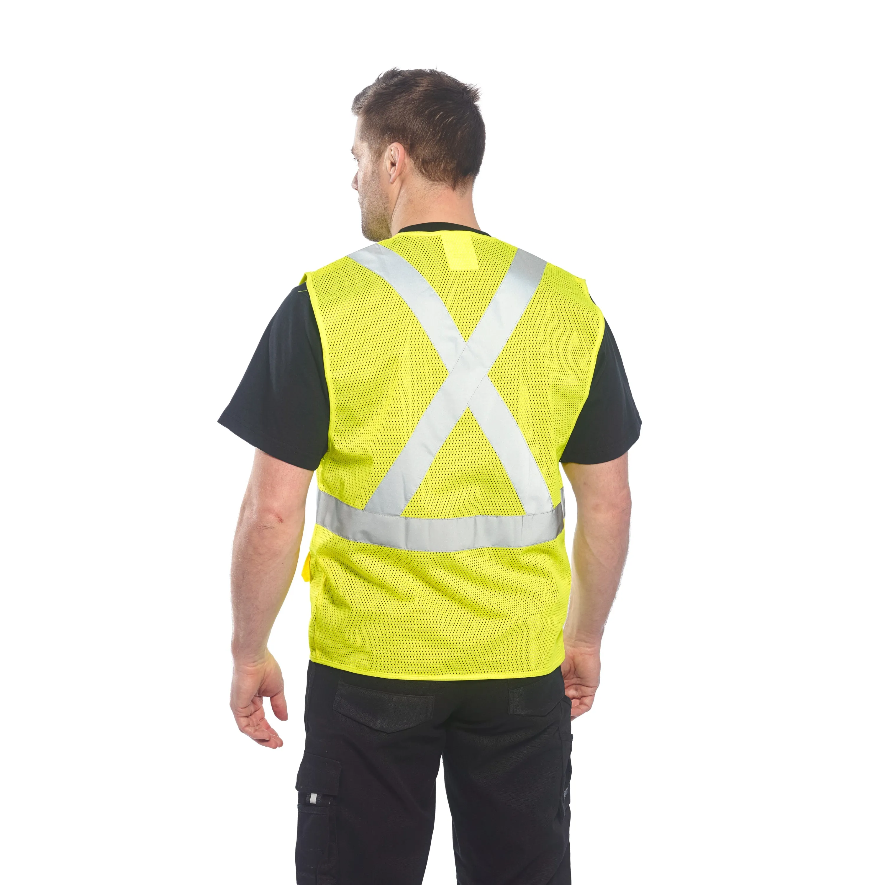 PORTWEST® US370 Atlanta Hi Vis Mesh Safety Vest - ANSI Class 2