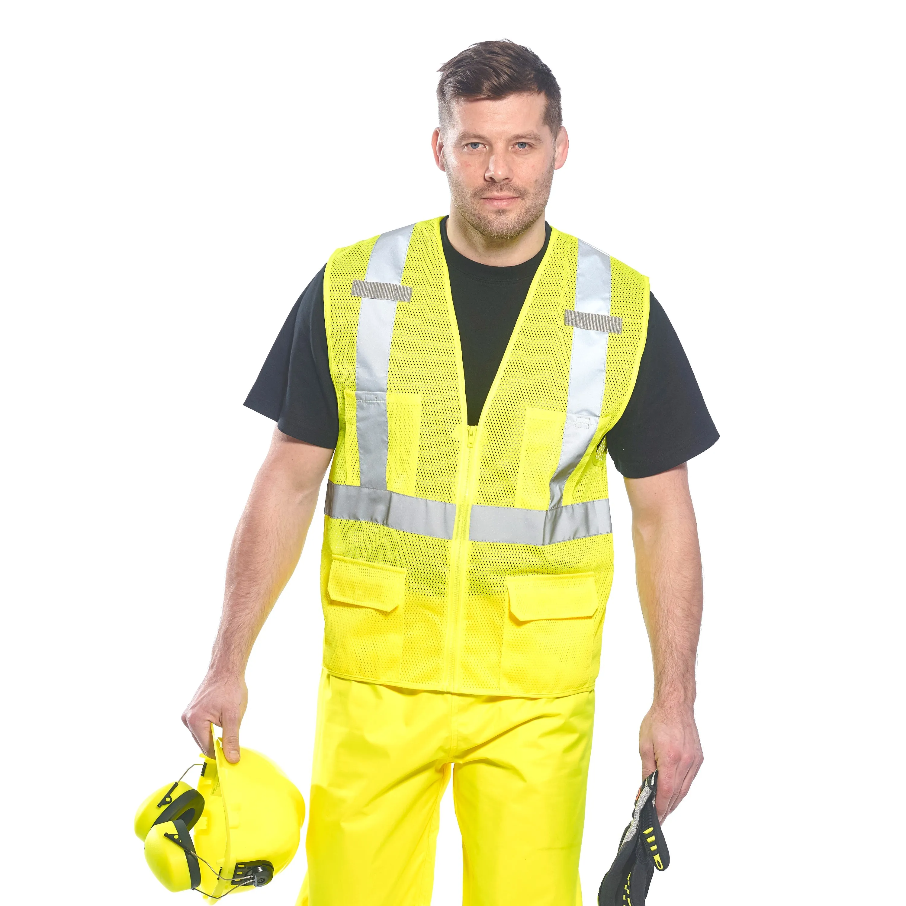 PORTWEST® US370 Atlanta Hi Vis Mesh Safety Vest - ANSI Class 2