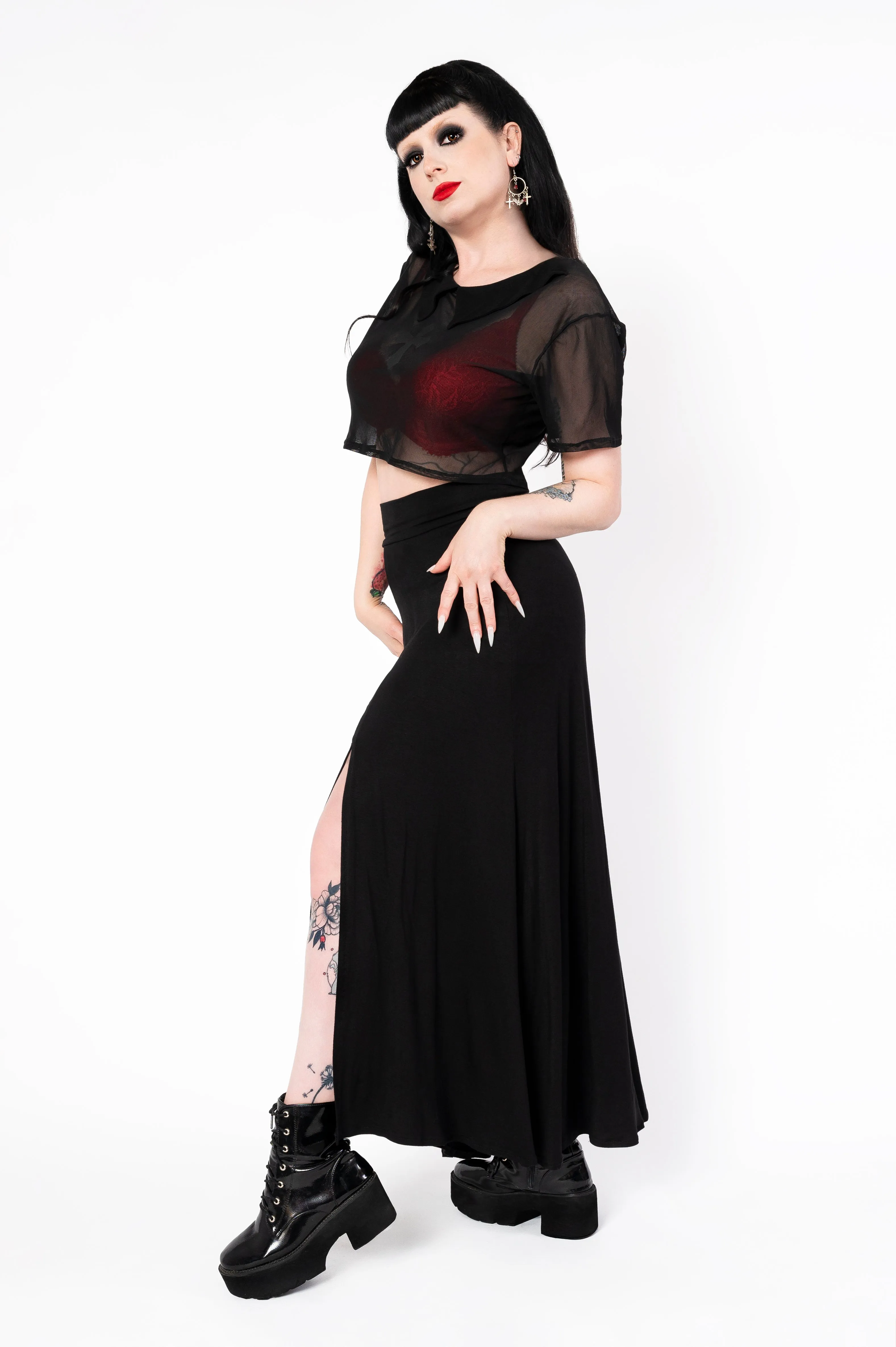 Pugsley top - Crucifixio black mesh