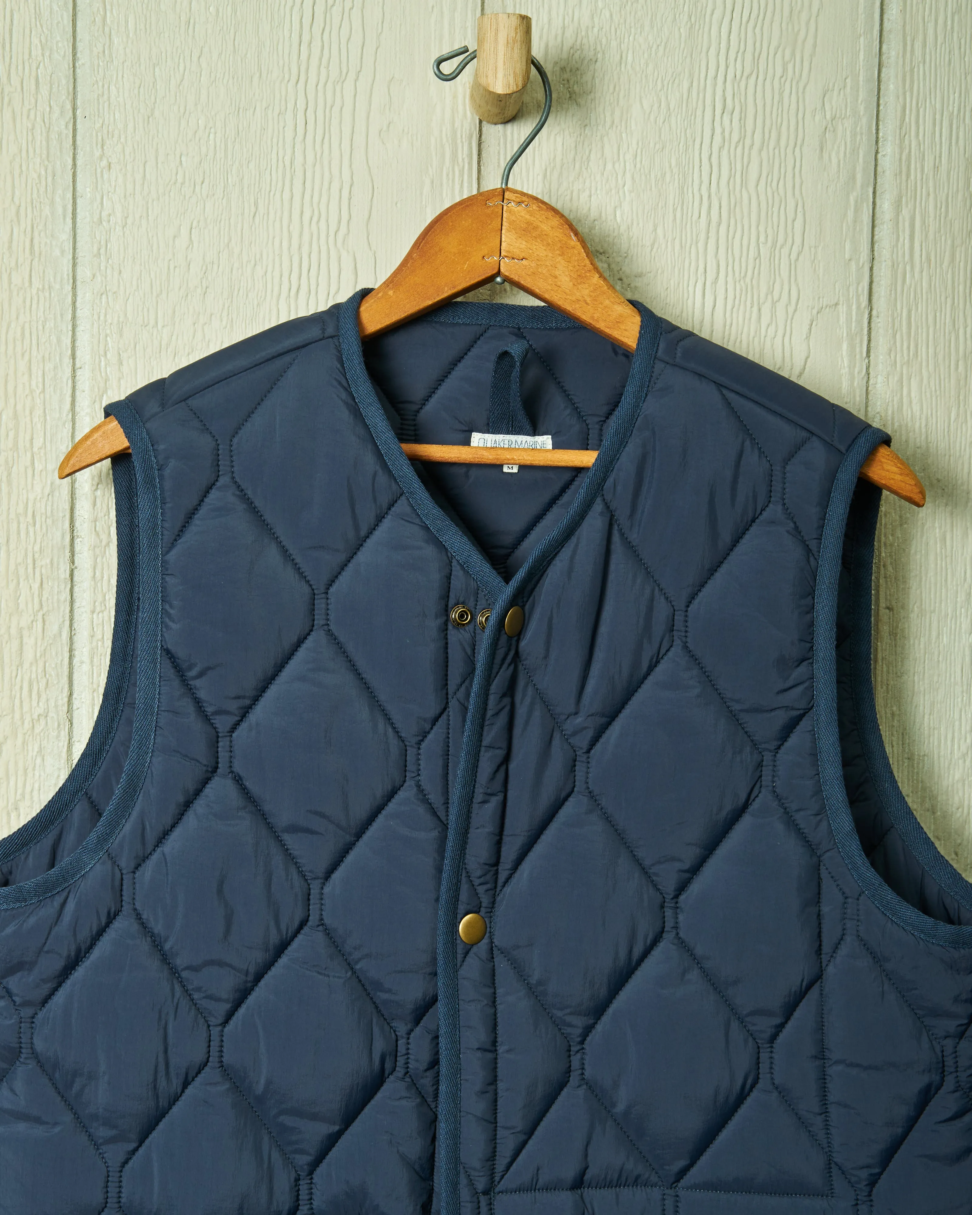 Quilted Vest in Navy