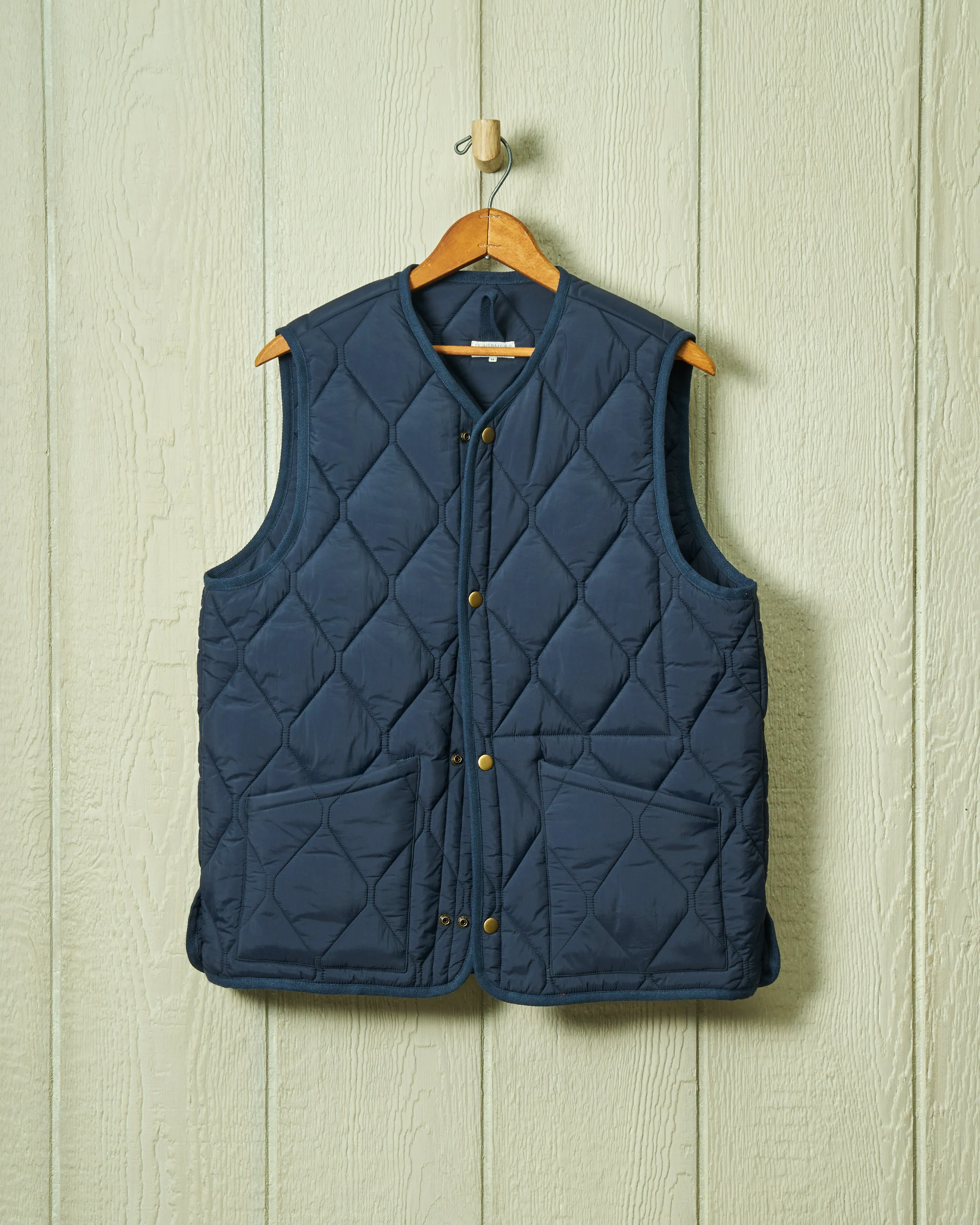 Quilted Vest in Navy