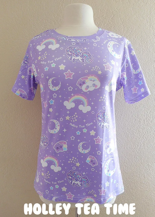 Rainbow stardust  women's all over print t-shirt [made to order]