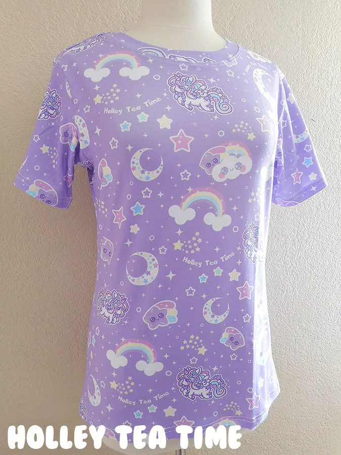 Rainbow stardust  women's all over print t-shirt [made to order]