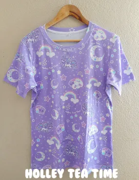 Rainbow stardust  women's all over print t-shirt [made to order]