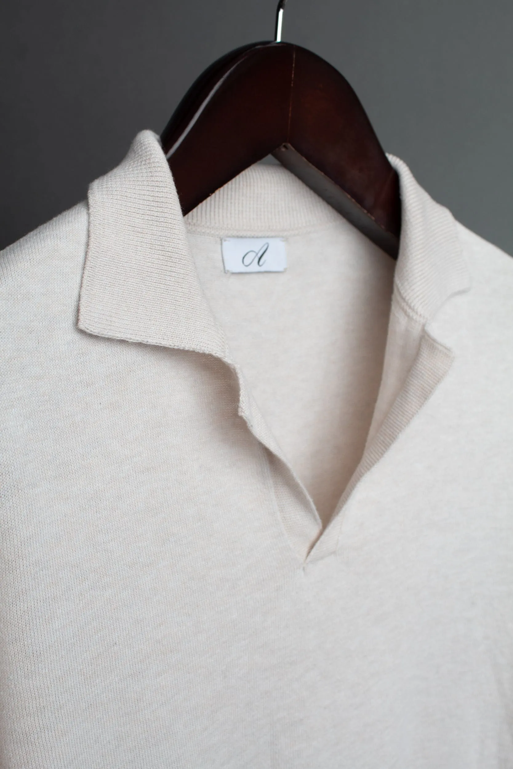 Richard Long-Sleeve Cotton V-Neck Polo