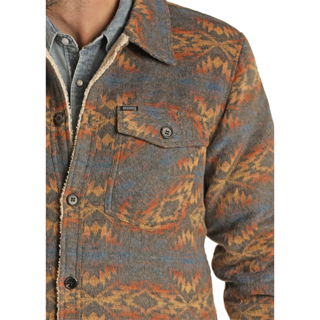 Rock & Roll Denim Men's Aztec Shirt Jacket