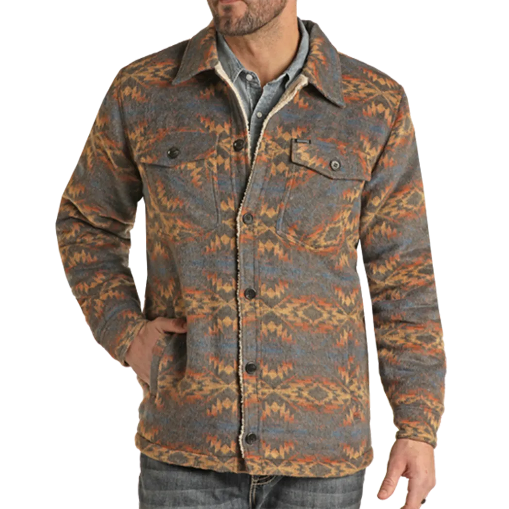 Rock & Roll Denim Men's Aztec Shirt Jacket