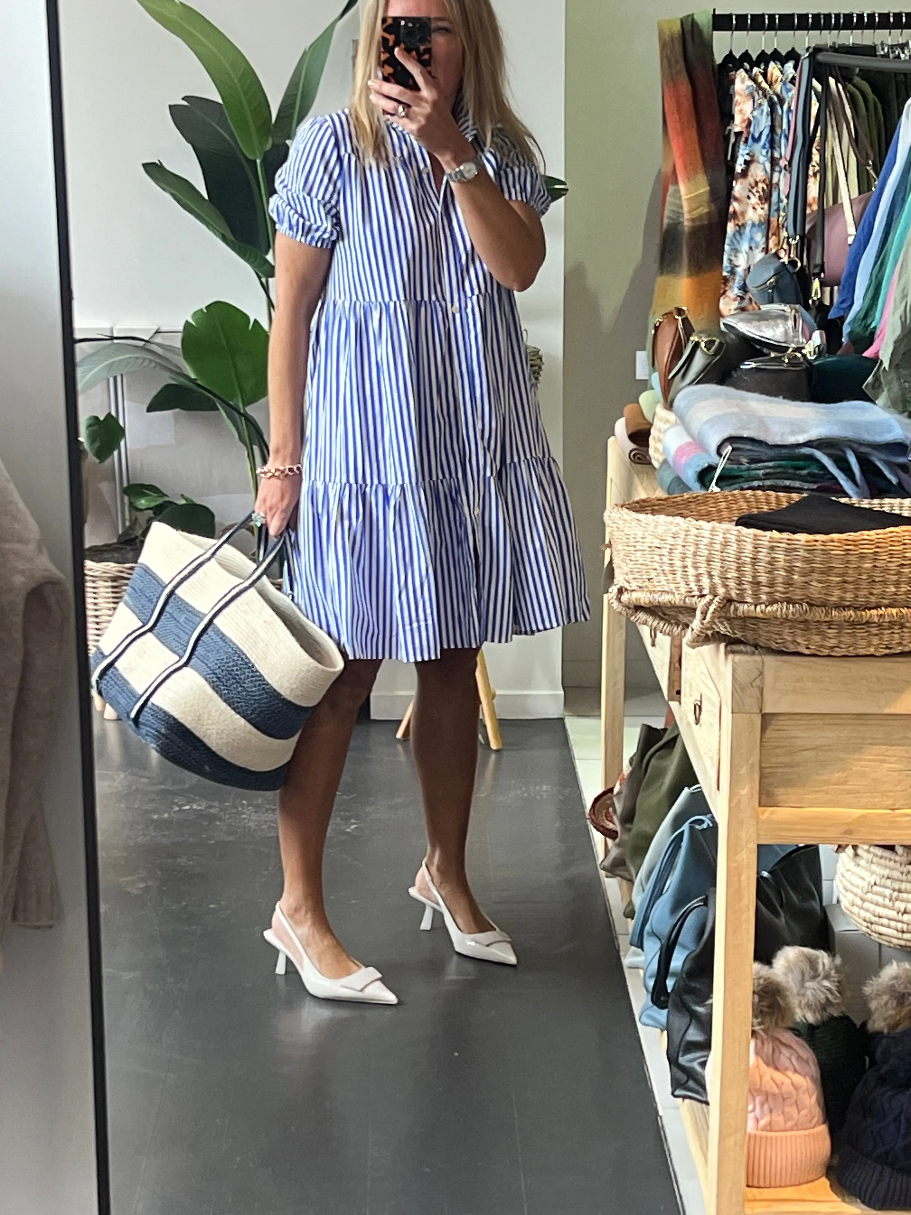 Rock Pools Vacation Dress - Stripe