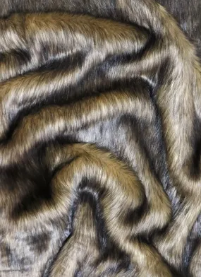 Rocky Wolf Animal Coat Costume Faux Fur Fabric / Sold By The Yard