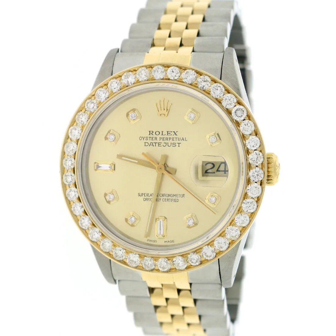 Rolex Datejust 2-Tone Gold/Steel 36mm Jubilee w/Diamond Dial  TFJ-142508180