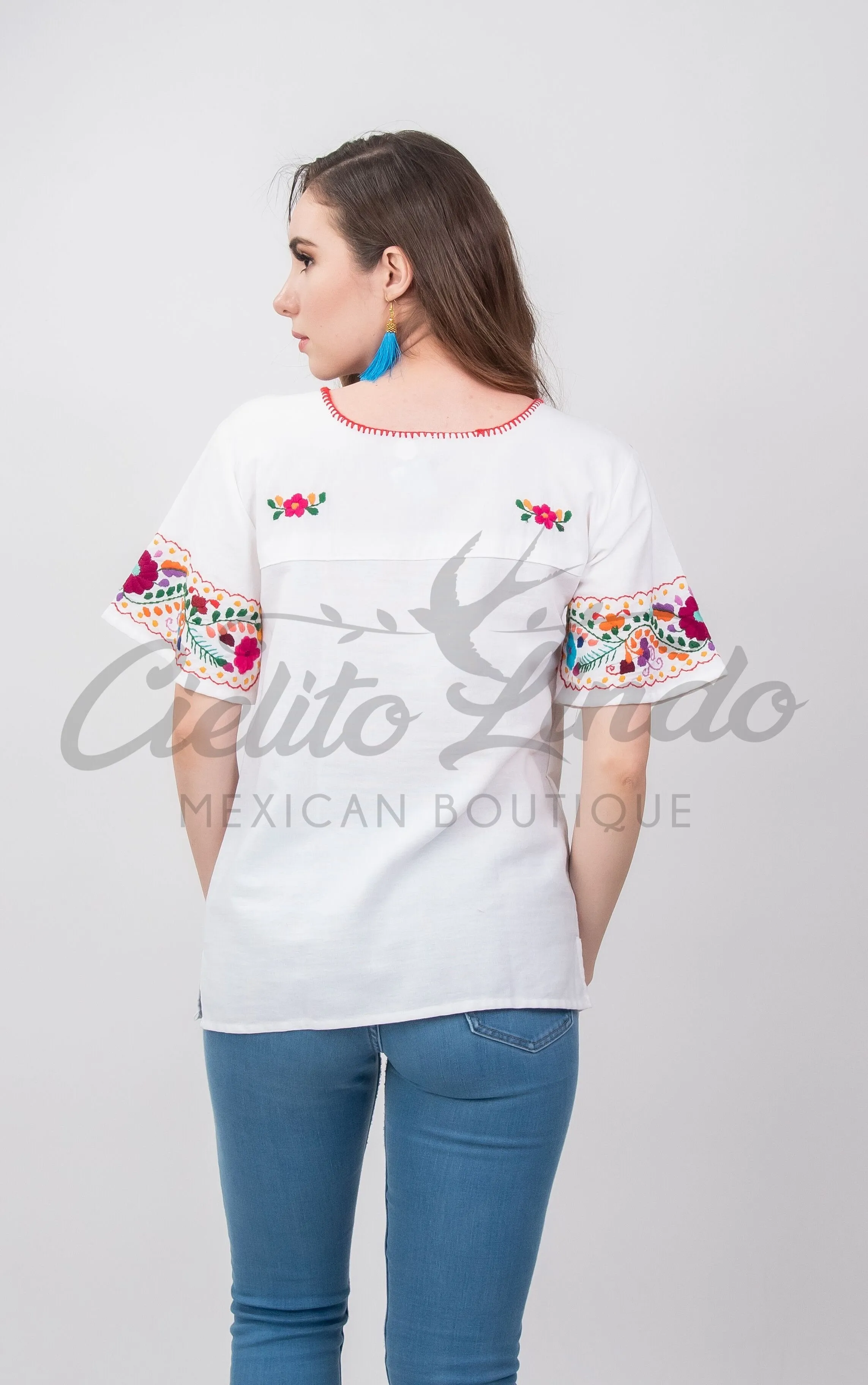 San Miguel Luxury Fine Blouse White