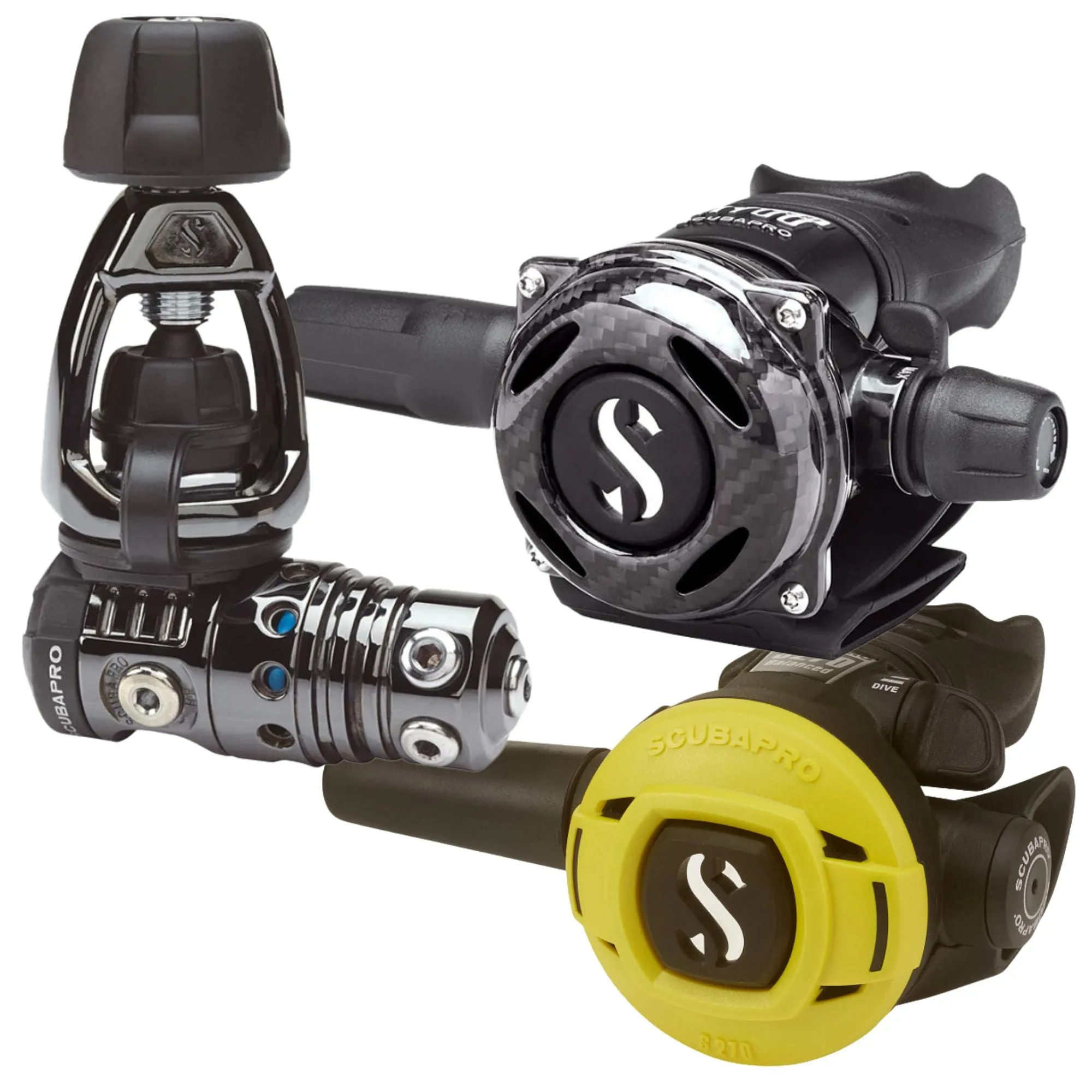 Scubapro Mk25 EVO A700/S270 Carbon Black Tech Regulator Set 2024