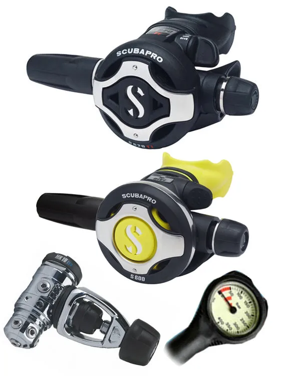 Scubapro Regulator Set: MK19 Evo (DIN or Yoke) / S620 Ti / Octopus & Free Termo Gauge