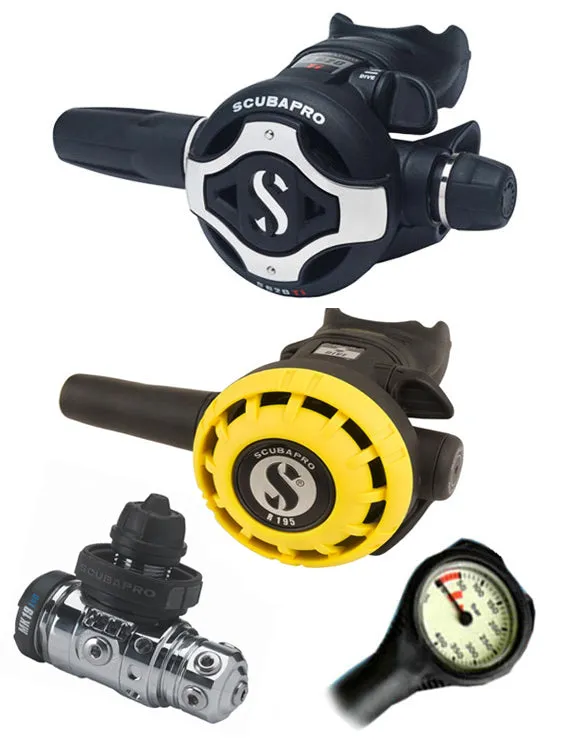 Scubapro Regulator Set: MK19 Evo (DIN or Yoke) / S620 Ti / Octopus & Free Termo Gauge