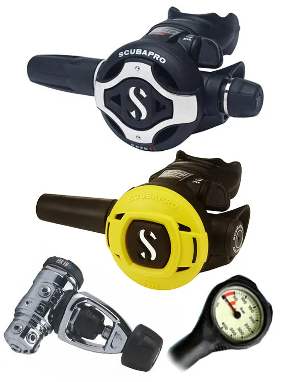 Scubapro Regulator Set: MK19 Evo (DIN or Yoke) / S620 Ti / Octopus & Free Termo Gauge