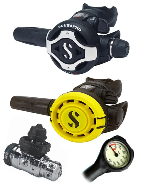 Scubapro Regulator Set: MK19 Evo (DIN or Yoke) / S620 Ti / Octopus & Free Termo Gauge