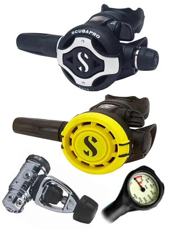 Scubapro Regulator Set: MK19 Evo (DIN or Yoke) / S620 Ti / Octopus & Free Termo Gauge