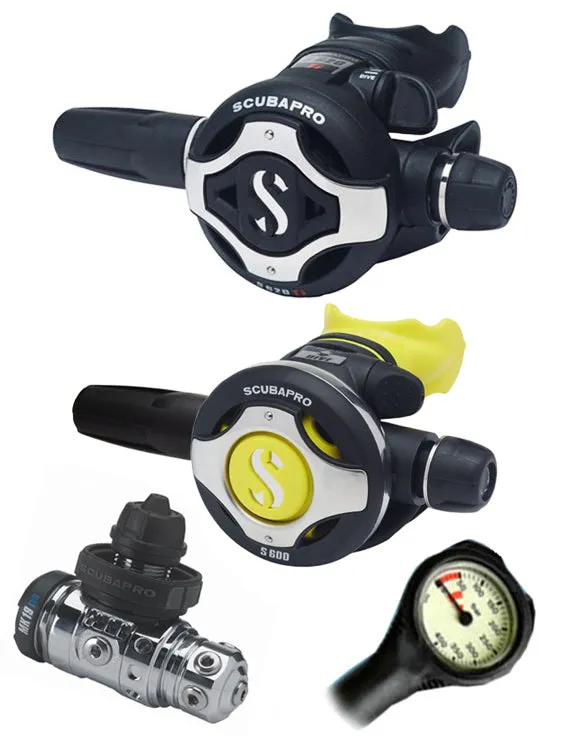 Scubapro Regulator Set: MK19 Evo (DIN or Yoke) / S620 Ti / Octopus & Free Termo Gauge