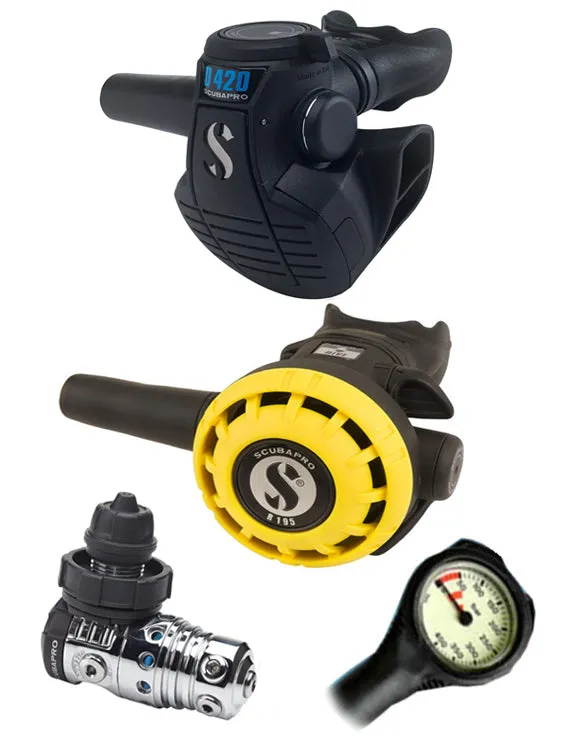 Scubapro Regulator Set: MK25 Evo (DIN or Yoke) / D420 / Octopus & Free Termo Gauge