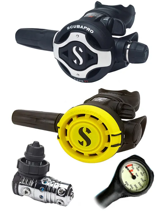 Scubapro Regulator Set: MK25 Evo (DIN or Yoke) / S620 Ti / Octopus & Free Termo Gauge