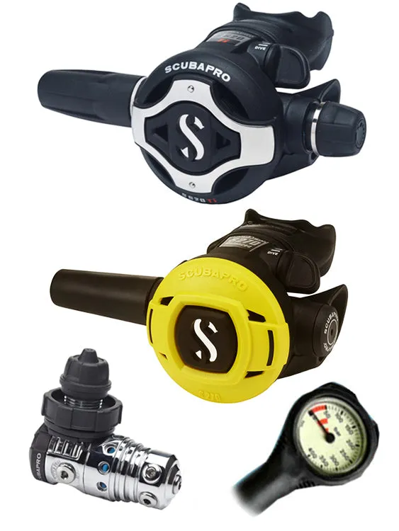 Scubapro Regulator Set: MK25 Evo (DIN or Yoke) / S620 Ti / Octopus & Free Termo Gauge