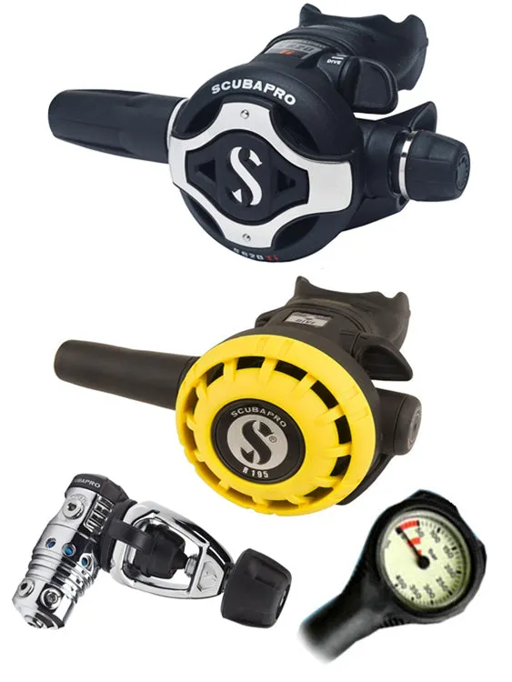 Scubapro Regulator Set: MK25 Evo (DIN or Yoke) / S620 Ti / Octopus & Free Termo Gauge