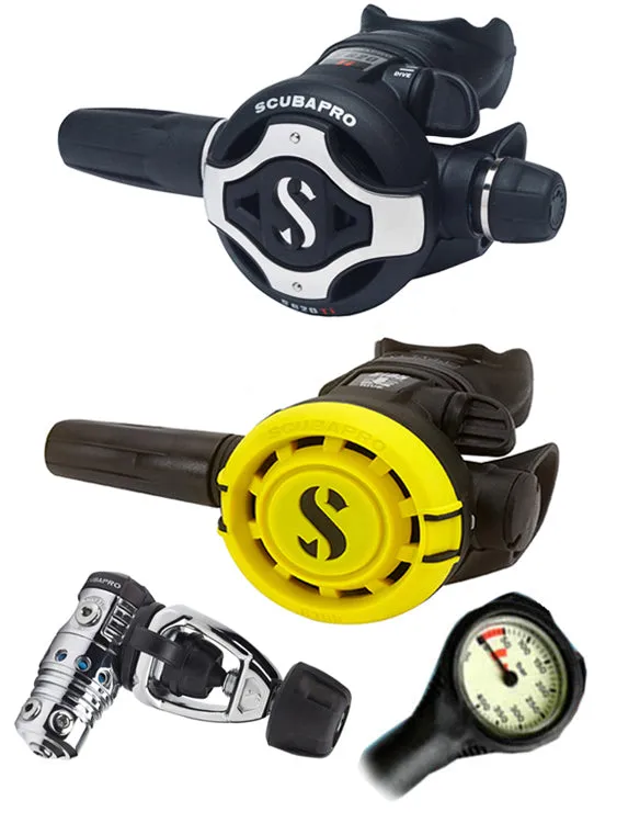 Scubapro Regulator Set: MK25 Evo (DIN or Yoke) / S620 Ti / Octopus & Free Termo Gauge