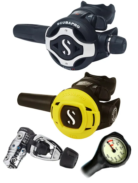 Scubapro Regulator Set: MK25 Evo (DIN or Yoke) / S620 Ti / Octopus & Free Termo Gauge