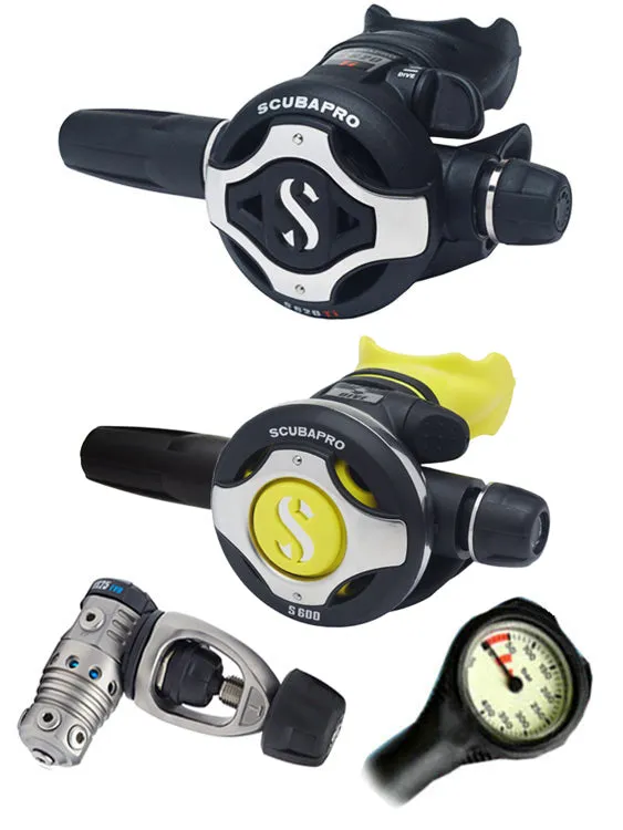 Scubapro Regulator Set: MK25 Evo Titanium (DIN or Yoke) / S620 X-Titanium / Octopus & Free Termo Gauge