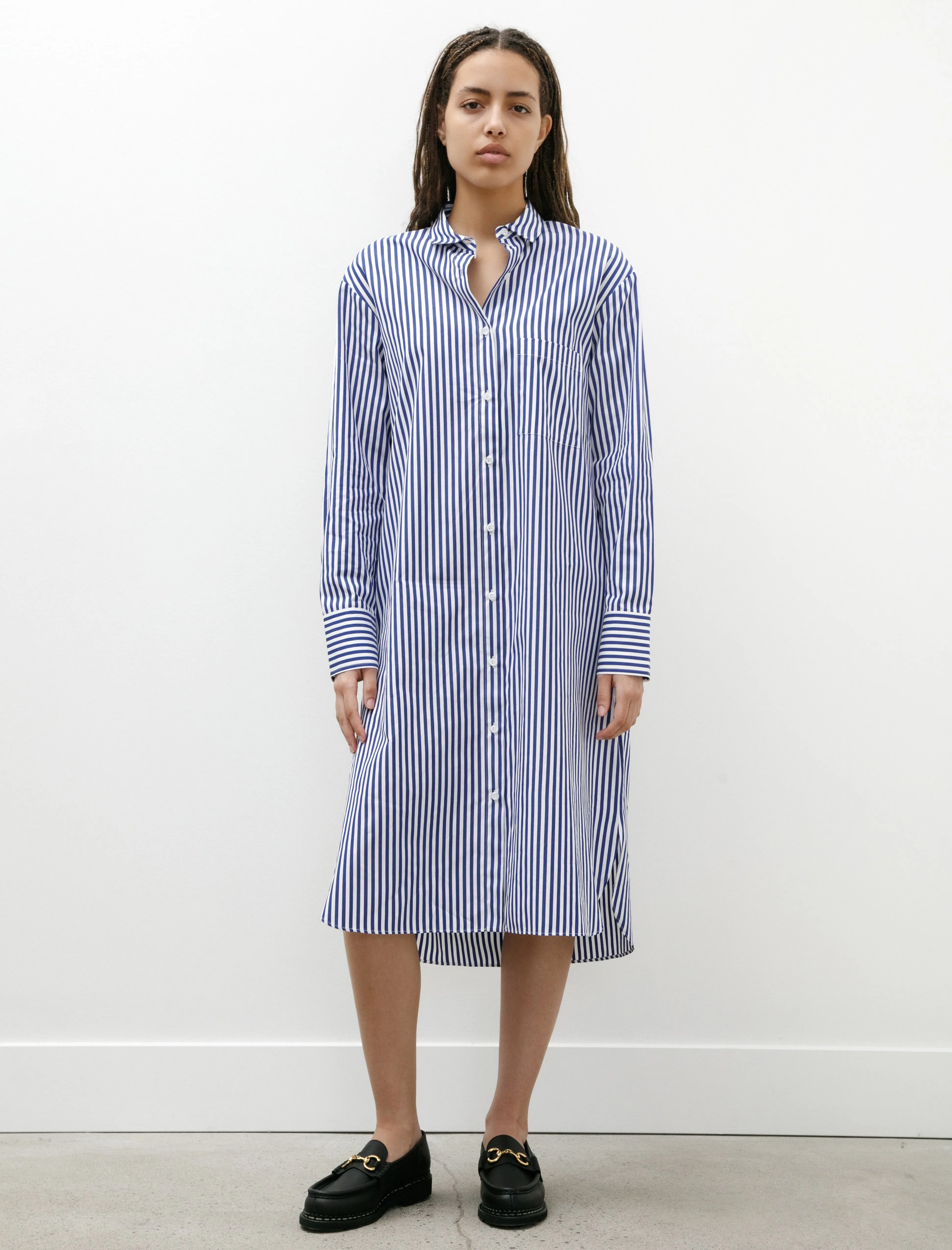 Shirt Dress Blue/White Stripes