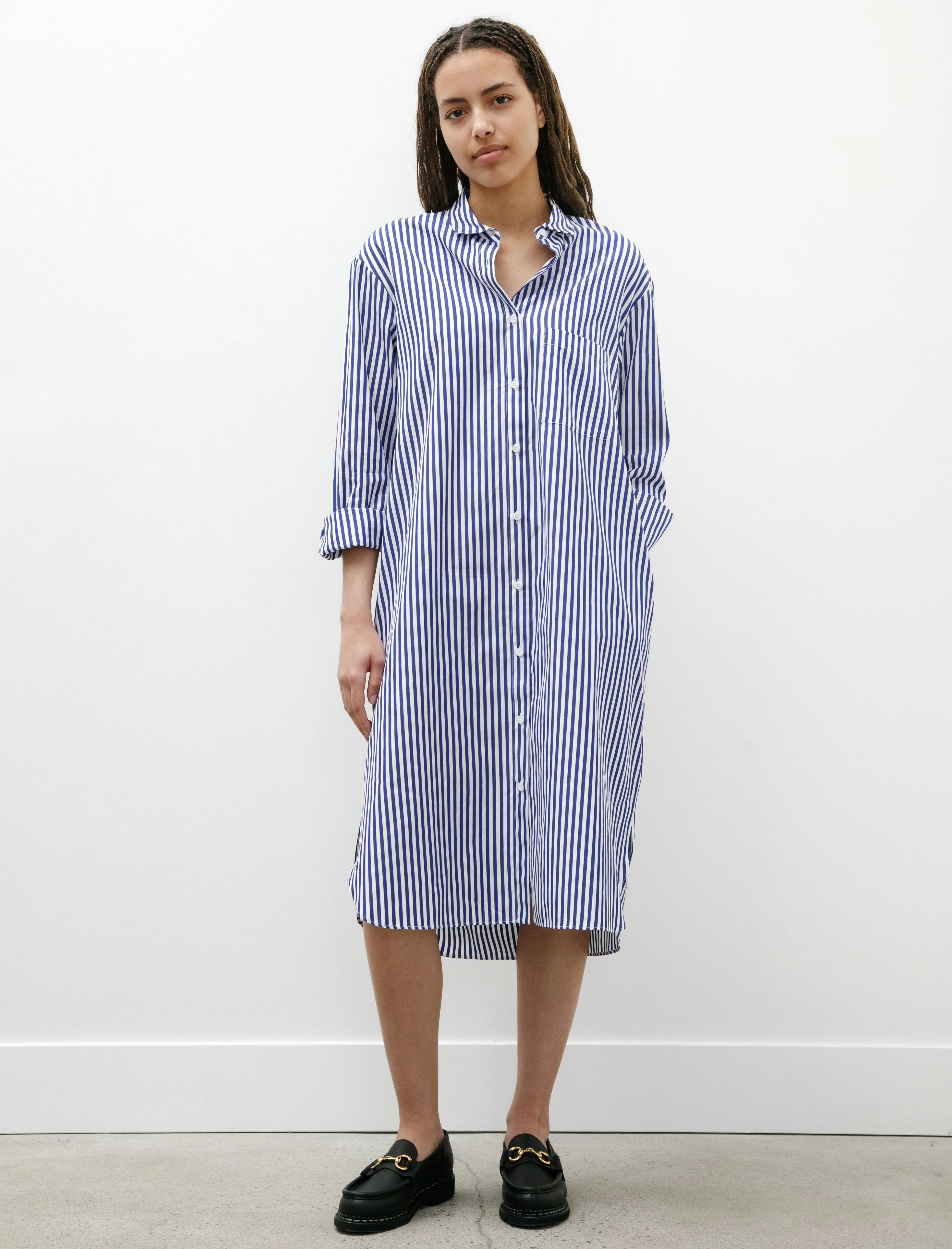 Shirt Dress Blue/White Stripes