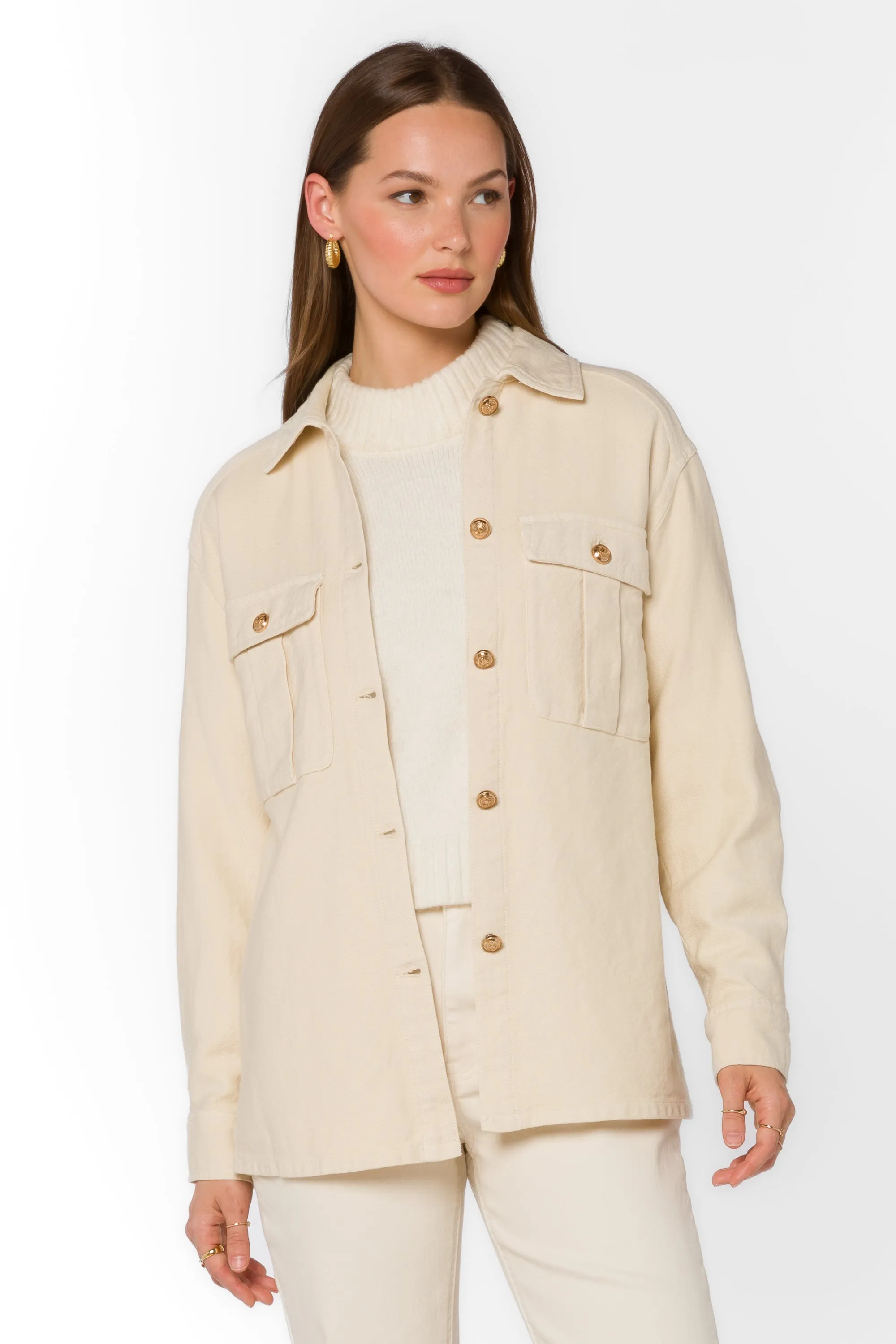 Siri Natural Shirt Jacket