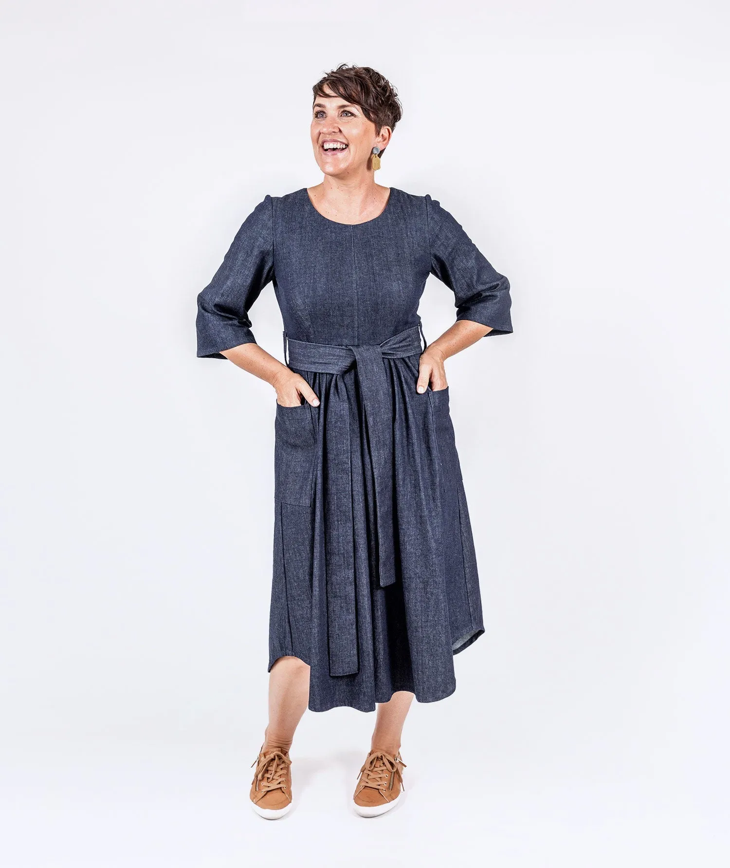 Stretch Denim Kajoli Dress