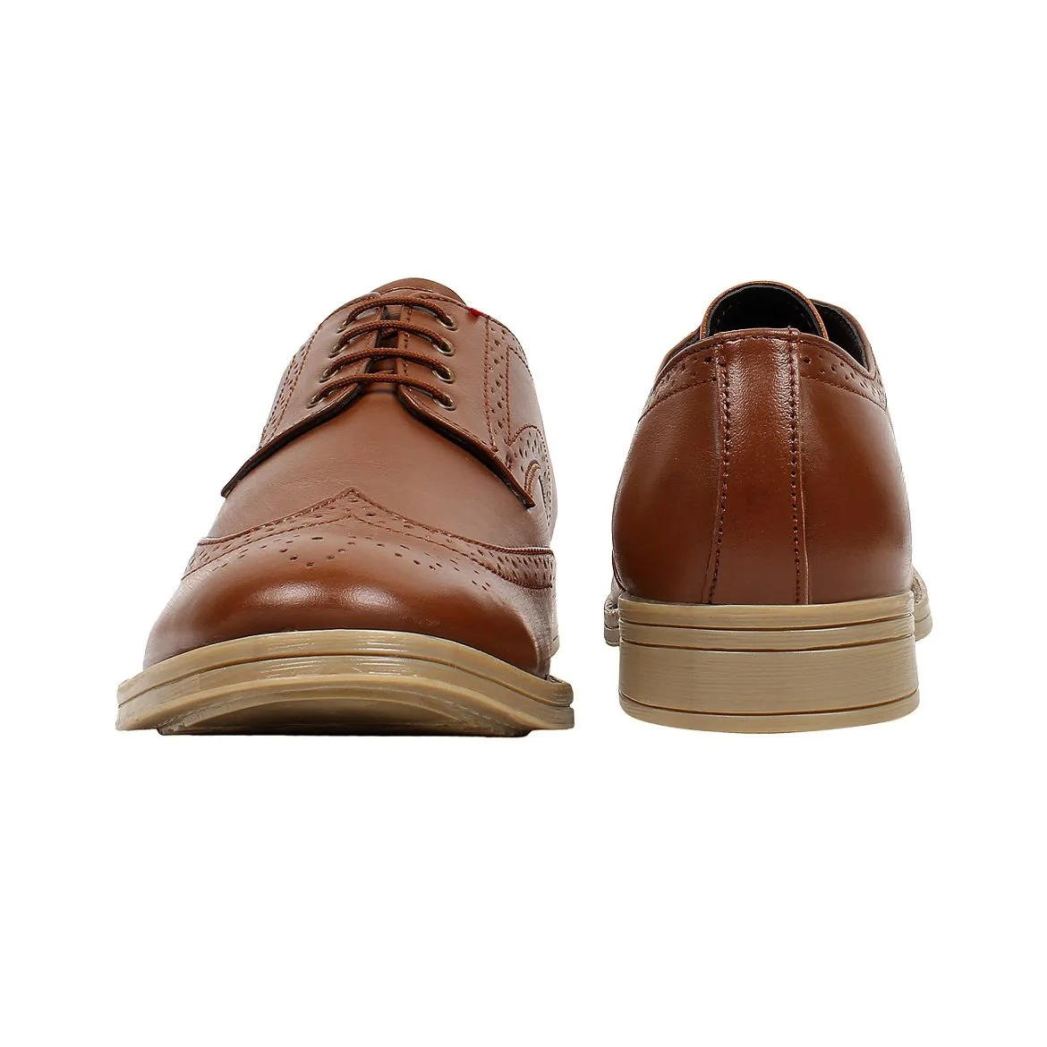 Tan Brogue Shoes For Men