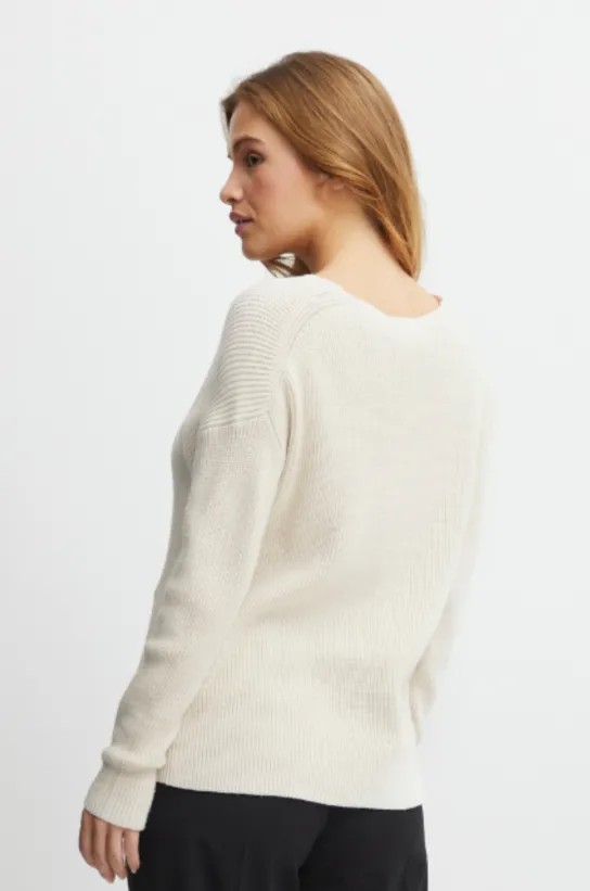 The Milo V-Neck Sweater - Birch