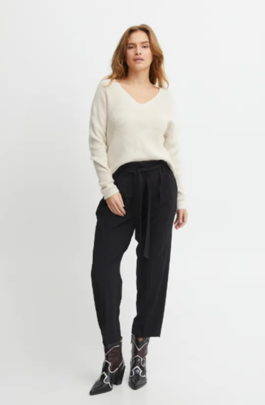 The Milo V-Neck Sweater - Birch